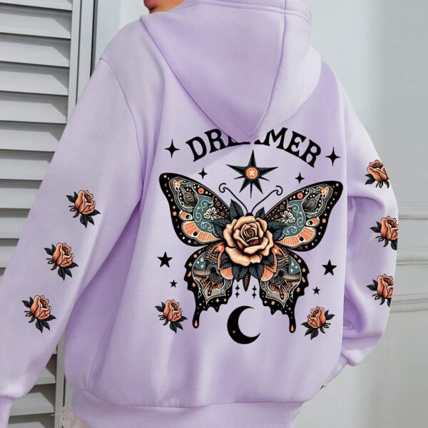 Letter Print Hoodie Casual Drawstring - Image 6