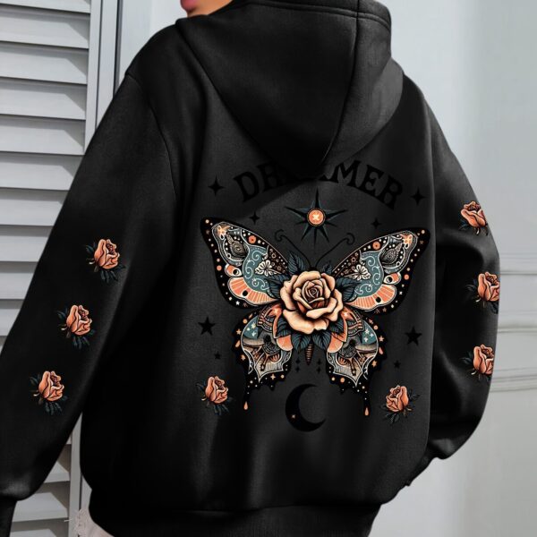 Letter Print Hoodie Casual Drawstring - Image 10