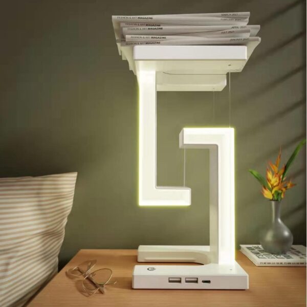 Creative Smartphone Wireless Charging Suspension Table Lamp Balance Lamp Floating For Home Bedroom - Image 6